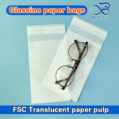 أكياس ورق زجاجي صديقة للبيئة وقابلة لإعادة التدوير مقاومة للشحوم رؤية واضحة مثالية للأطعمة والحرف اليدوية والأشياء الصغيرة