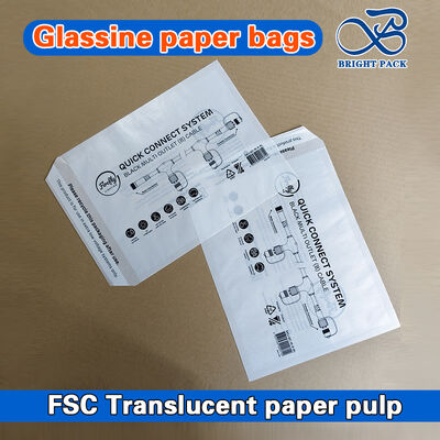 أكياس ورق زجاجي مقاومة للشحوم وآمنة للطعام وصديقة للبيئة لتغليف المخبوزات والحلويات والحرف اليدوية