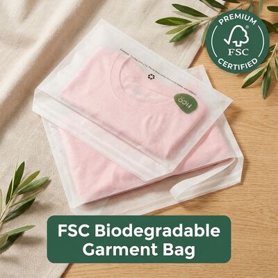 Biodegradable Translucent Glassine Paper Bag for Custom Printed Garment Packaging